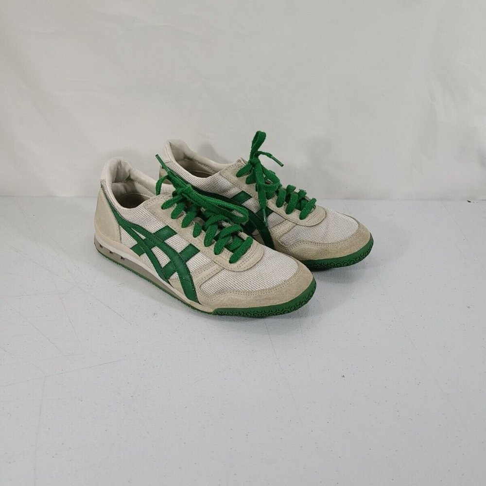 Onitsuka Tiger by Asics White and Green Athletic Shoes